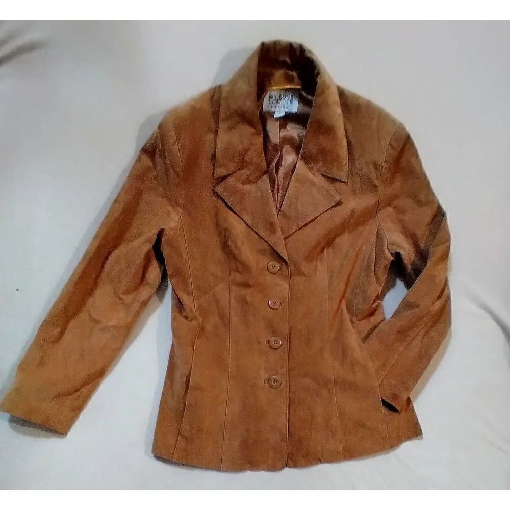 WILSONS LEATHER MAXIMA VINTAGE WOMENS JACKET BROWN SIZE LARGE